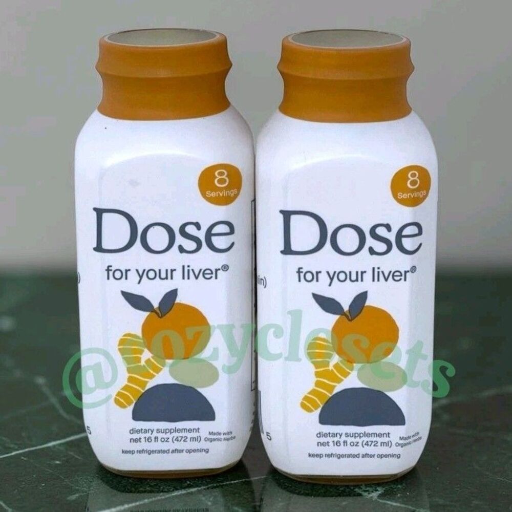 TWO 2 PC 16oz DOSE for Your Liver Cleanse Turmeric Milk Thistle EXP 9/27